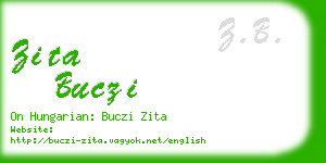 zita buczi business card